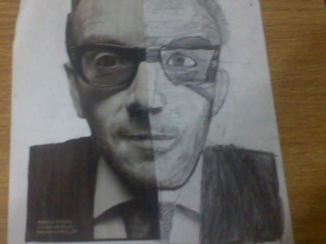 mi primer sombreado mitad de rostro