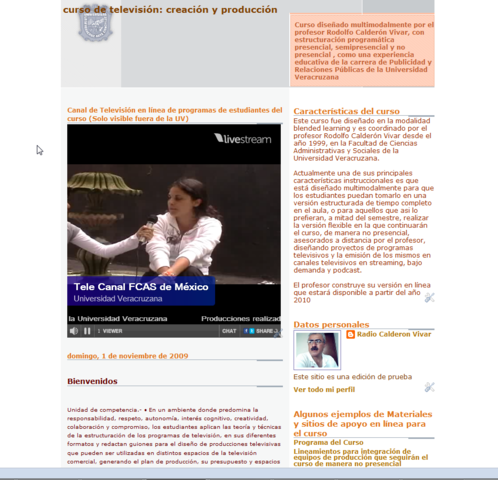 Presentación de sitio de acceso al curso por internet