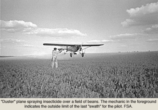 First Crop Dusting via Airplane