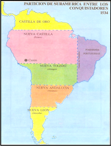 America  del  sur 1534