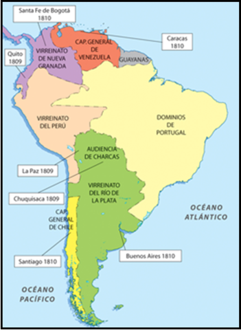 América del sur 1810