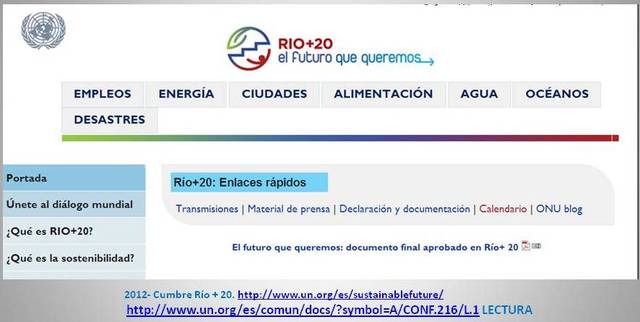 Cumbre Río+20: Cambio Climático (conclusiones)