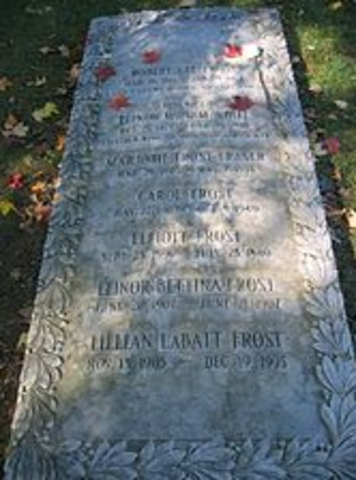Frost dies on January 29, 1963, of complications from prostate surgery. He was buried at the Old Bennington Cemetery in Bennington, Vermont. His epitaph quotes a line from one of his poems: "I had a lover's quarrel with the world."