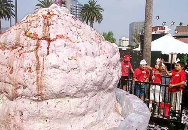 Ben & Jerry’s ice cream was used to build “the world’s largest ice cream sundae”