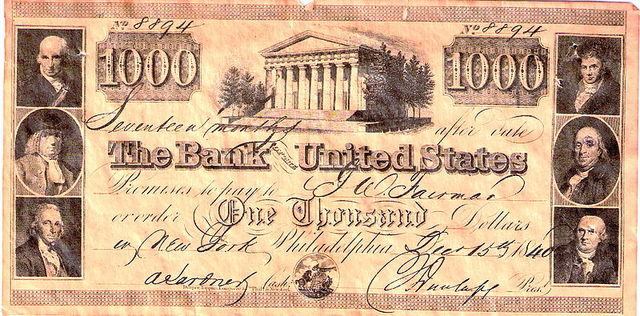 Charter of Second Bank of the United States begins (VUS.6)