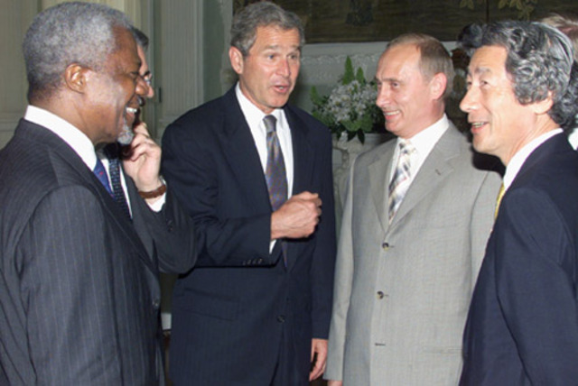 Kofi Annan calls for spending on AIDS to be increased tenfold at G8 Summit