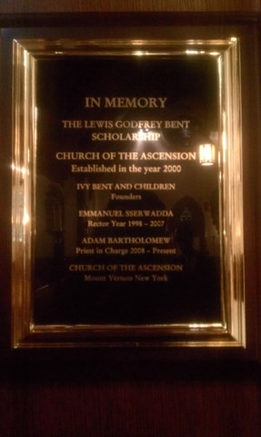 Donated Plaque for Scholarship