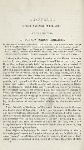 American  School and Asylum Libraries 1769-1828