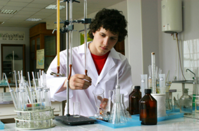 Students in internships in high school.