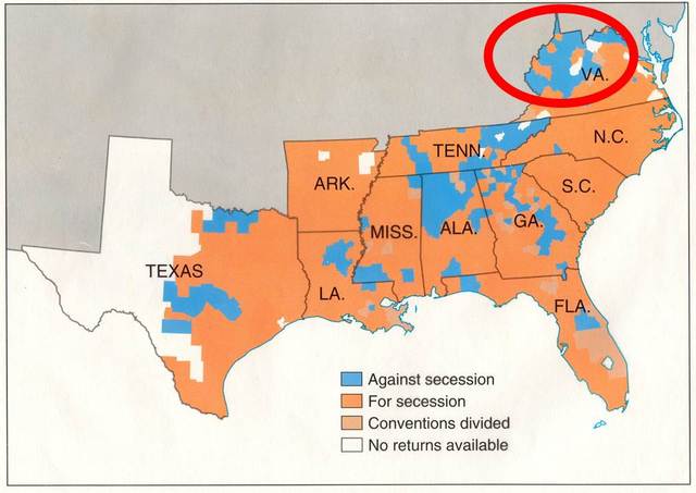 West Virginia becomes a state (VUS.7)
