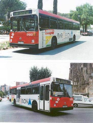 La línia 100 porta el distintiu "Transports turístics"
