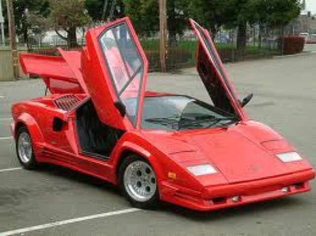 1980’s Lamborghini Coutach: A very famous and highly recognizable car it is one of the most sought after classic cars, also used as a race car