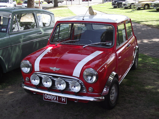 The very popular mini Cooper imported from Australia