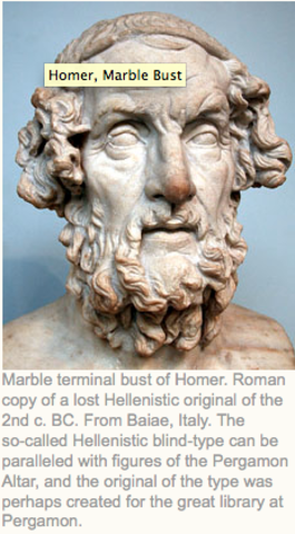 Homer's Iliad and Odyssey  are recorded