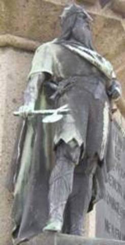 Viking Rollo the Walker invades France and is granted Normandy by Charles II.