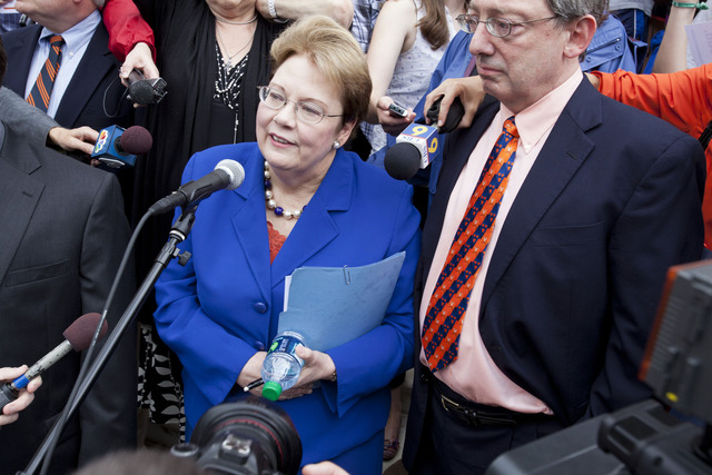 President Sullivan addresses the Board as well as her supporters