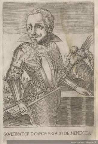 Gobernador García Hurtado de Mendoza, hijo de Andrés Hurtado de Mendoza. Virrey del Perú.