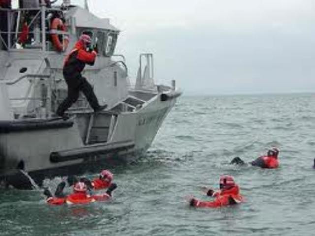 Scott joins the US Coast Guard, boot camp Cape May, NJ