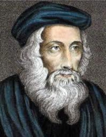 John Wycliffe starts translating to English