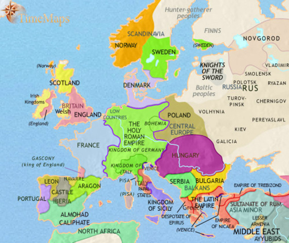 Europe 1215 AD