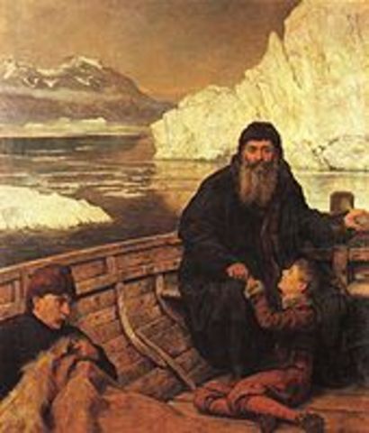 Henry Hudson explores Hudson Bay and is set adrift by a mutinous crew and dies.