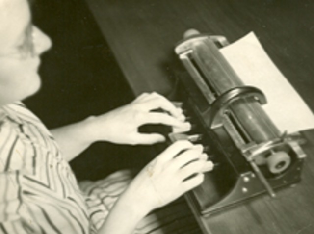 First Braille typewriter invented