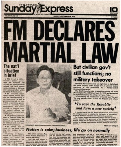 Ferdinand Marcos signs Proclamation No. 1081