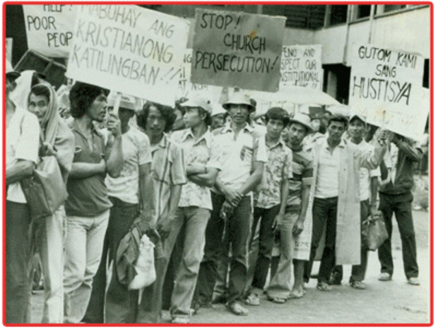 Media and opposition personalities known to be critical against Marcos are taken to military camps for investigation and detention.