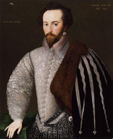 Sir Walter Raleigh is granted permission to go to the New World