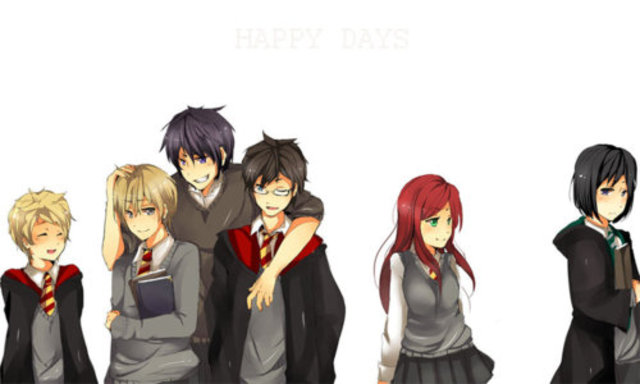 Marauders, Lily and Snape 1st year Hogwarts