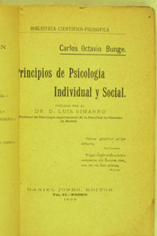 Publicacin de %u201CNuestra America y Principios de psicologia individual y social