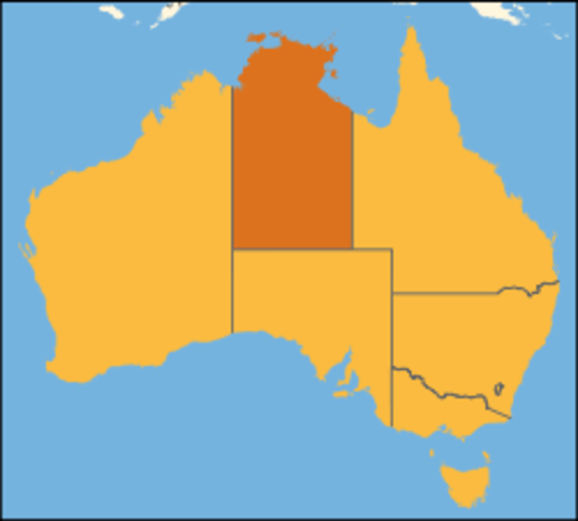 Northern Territory seperated from southern australia