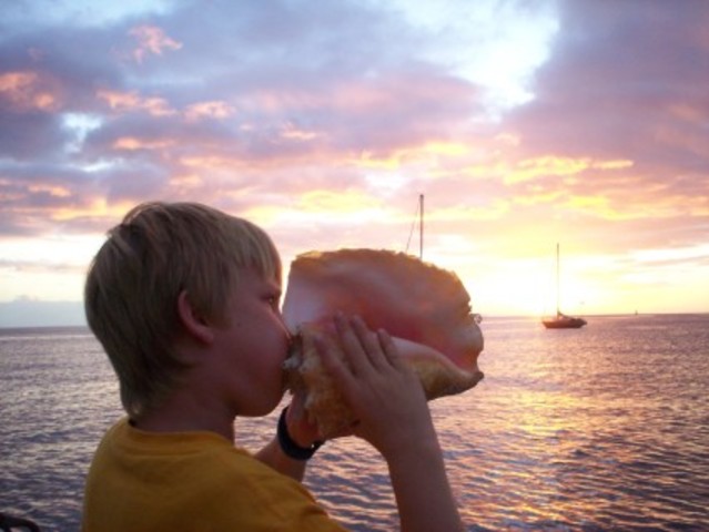 blowin the conch