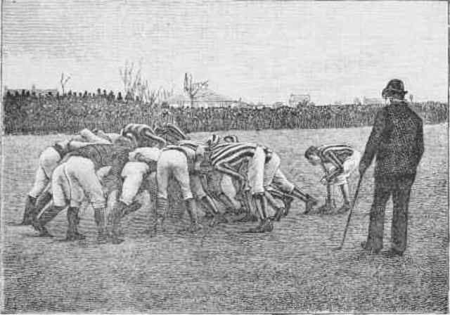 Rugby-style games were introduced to the United States