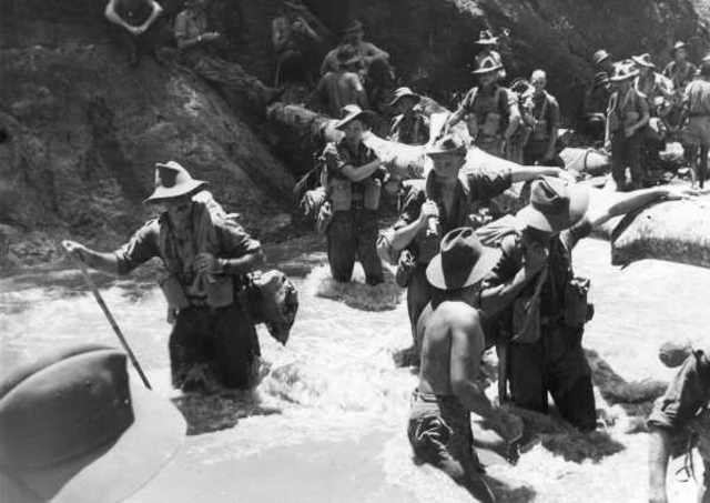 Australian and American Troops gaining up on Japan