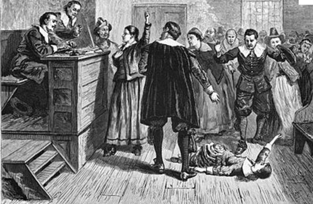 Tituba, Sarah Good, and Sarah Osborne Accused and Arrested