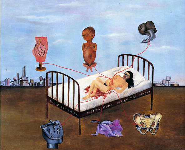 Suffers her 2nd miscarriage which inspires the painting: "Henry Ford Hospital"