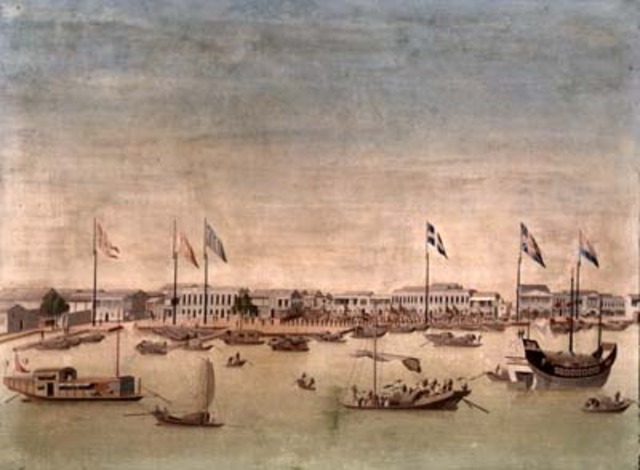 All foreign trade was confined to Guangzhou