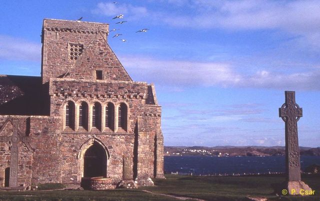 Vikings attacked Lindisfarne's mother house of Iona