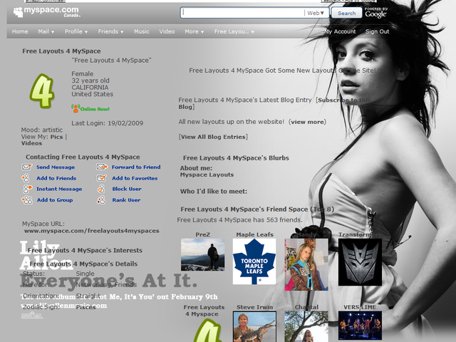 Lily was signed to regal recordings to produce her first album, but they didn't gave her enough money, so she created an account in myspace to promote her work