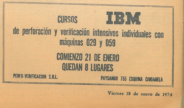 Cursos con Tarjetas Perforadas