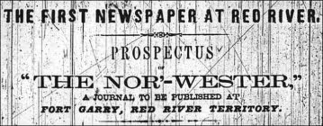 The First Edition Nor'Wester Newspaper (Prairies)