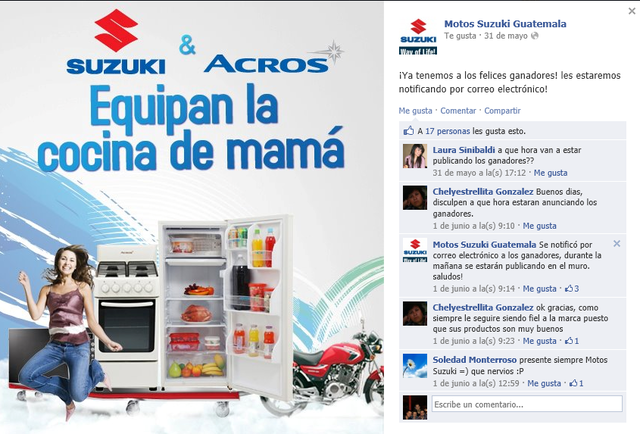 Ganadores Promoción Día de la Madre