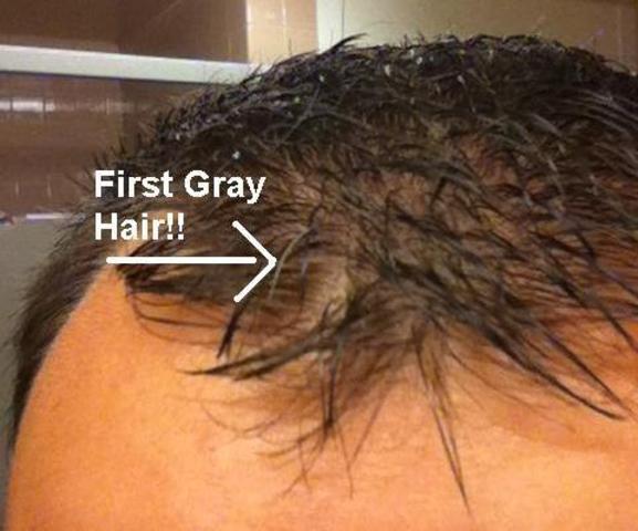 My first gray hair
