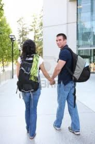 tONY MET CARLA AT THE UNIVERSITY