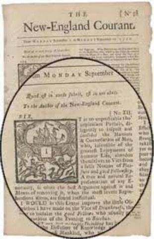 The new England Courant, James Franklin