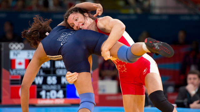 Tonya Verbeek wins wrestling bronze