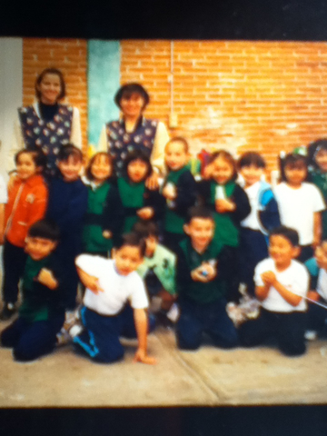 Sali del Kinder con buenas notas.