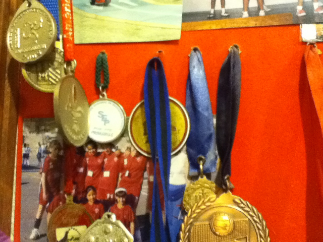 Gane medallas por Varios torneos de Volley que hacia la escuela.