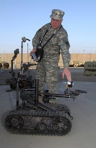 robots patrol in Iraq